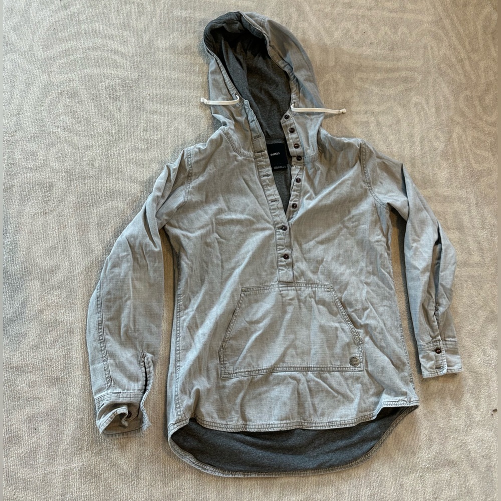 Burton Women’s Gray Insulated Pullover Hoodie - Size M